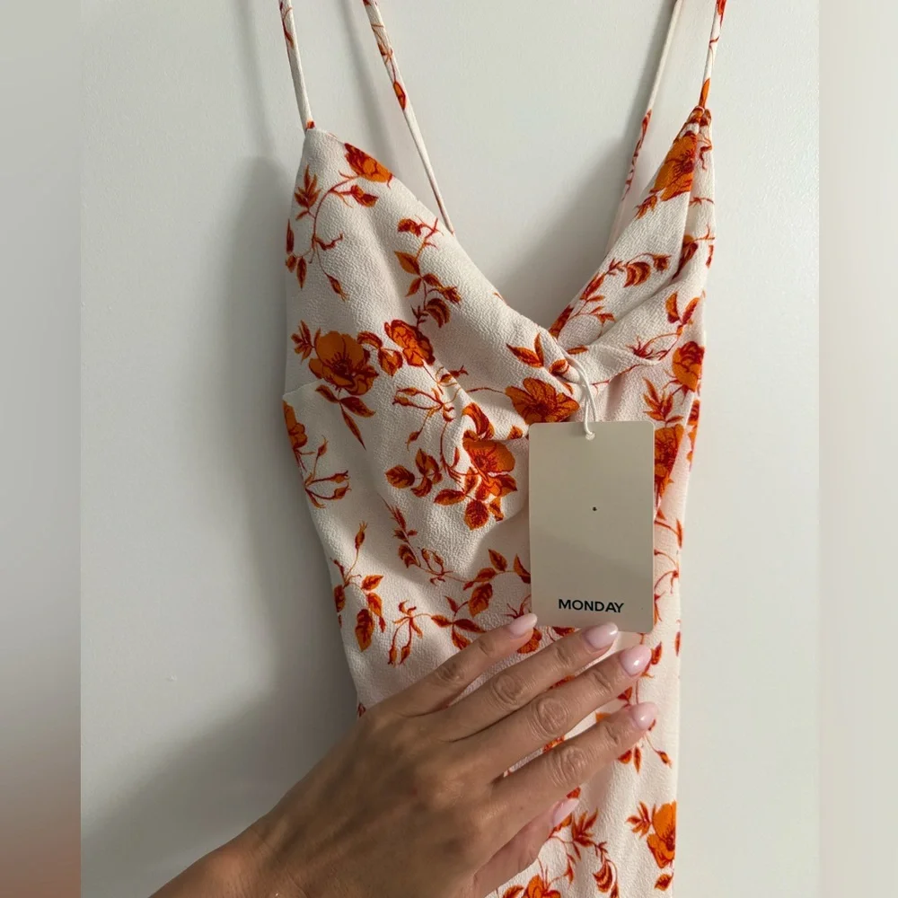 Monday Swimwear Red Floral Maxi Dress - Picture 3 of 5